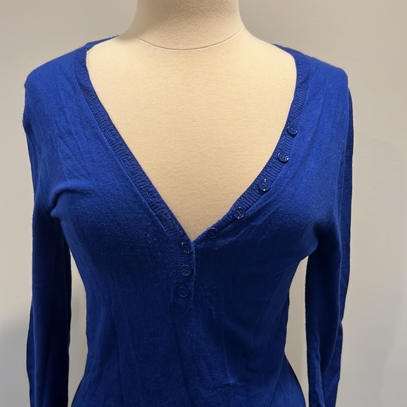 Long Tall Sally royal blue sweater, XS - Picture 2 of 6